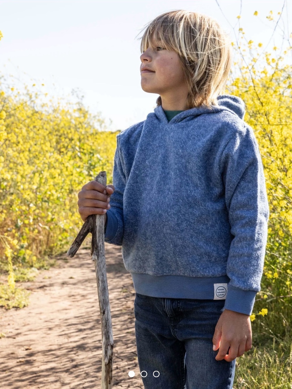 NWT Mollusk Surf Shop Kids Softest Hoodie Blue Size 2